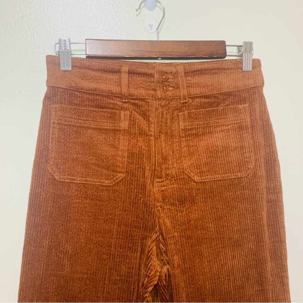 Faherty Brown Corduroy Flared Patch Pocket Pants … - image 4